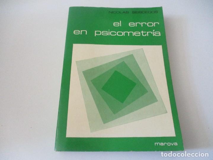 Libros de segunda mano: NICOLAS SEISDEDOS El error en psicometr&iacute;a W14530 - Foto 1