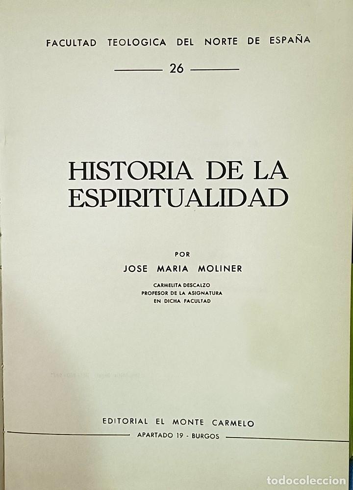 Libros de segunda mano: Historia de la espiritualidad, de Jos&eacute; Mar&iacute;a Moliner - Foto 2