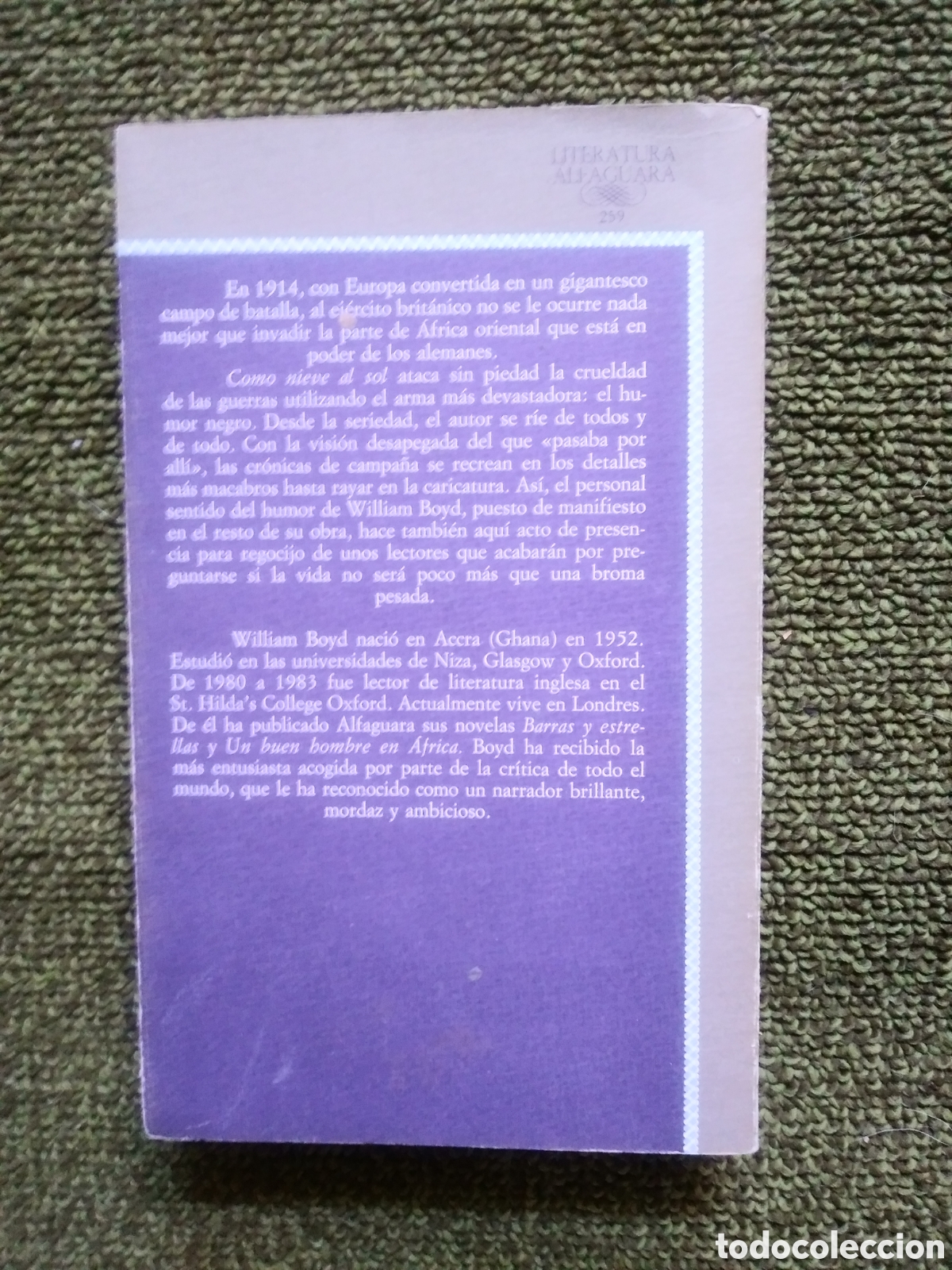Libros de segunda mano: Como nieve al sol, William Boyd - Foto 2