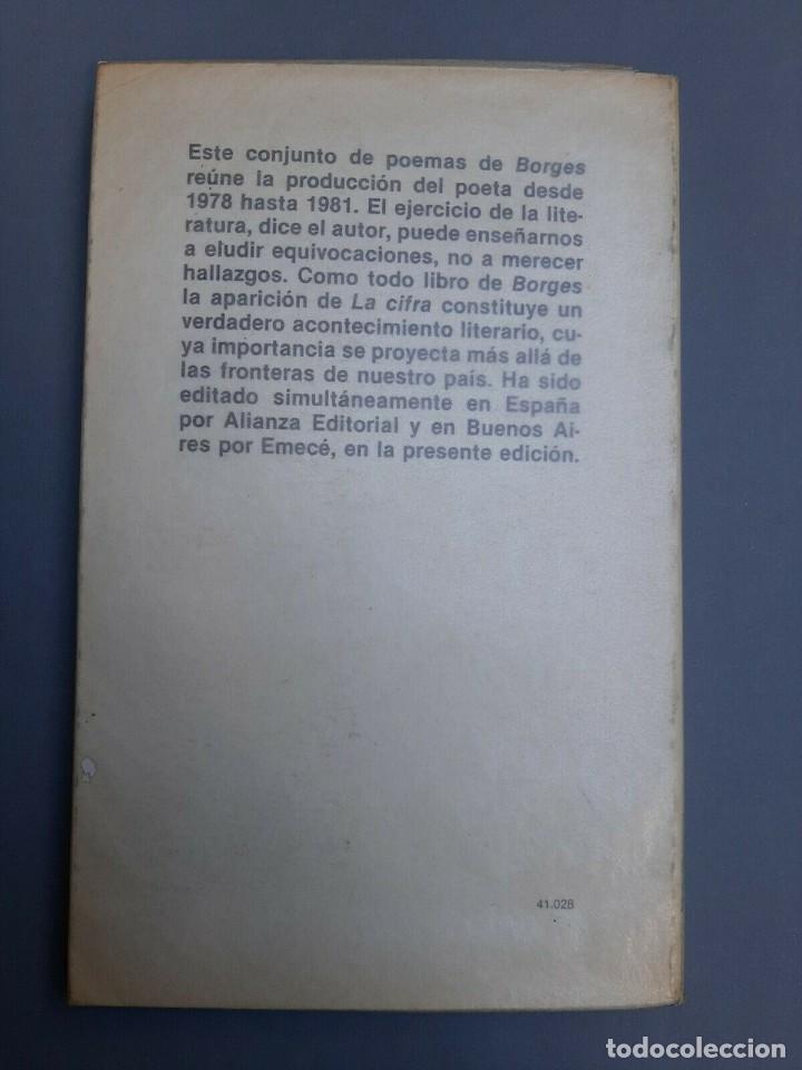Libros de segunda mano: Borges, Jorge Luis - La Cifra - 1981 Primera edicion Editorial Emec&eacute; - Foto 2