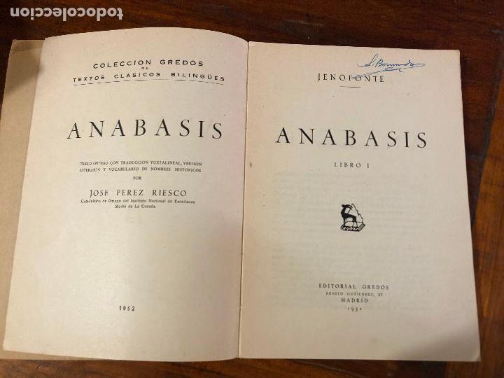 Libros de segunda mano: ANABASIS. LIBRO I. JENOFONTE. GREDOS 1952 - Foto 2