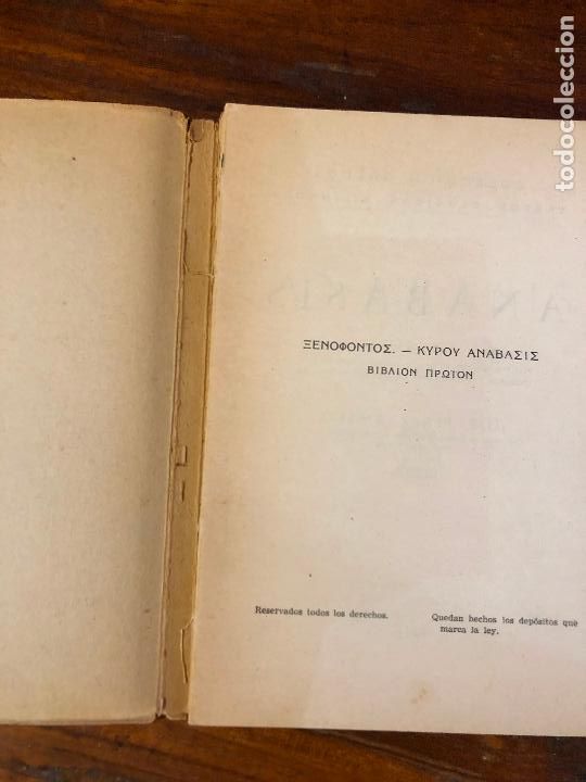 Libros de segunda mano: ANABASIS. LIBRO I. JENOFONTE. GREDOS 1952 - Foto 4