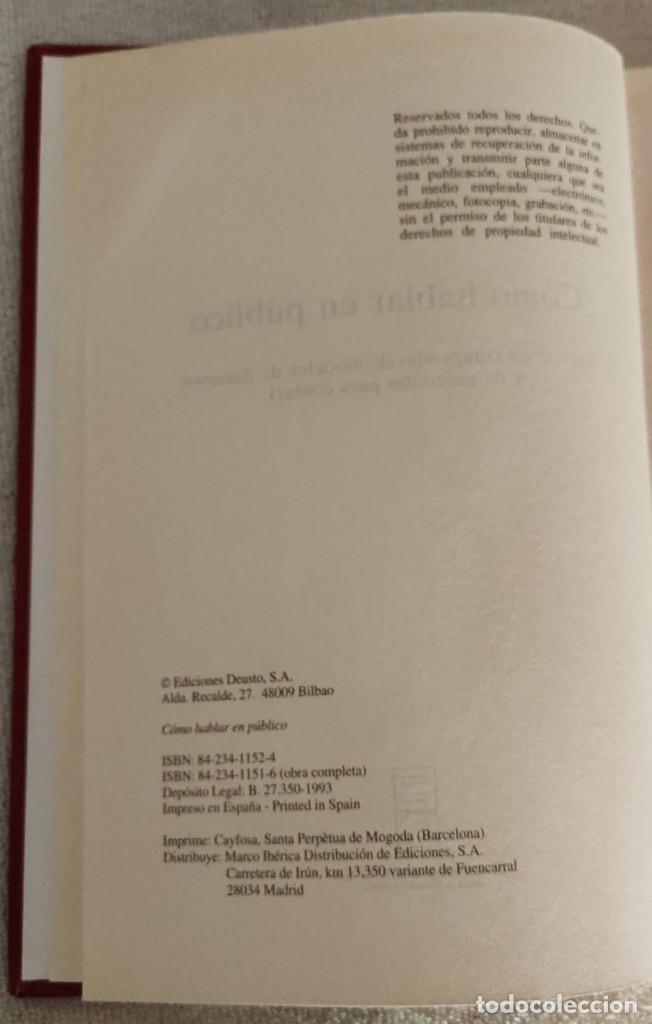 Libros de segunda mano: C&Oacute;MO HABLAR EN P&Uacute;BLICO. - Foto 5