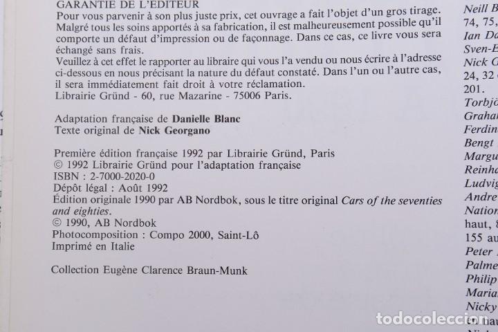 Libros de segunda mano: Les Voitures de 1970 a 1990. Regards - Foto 8