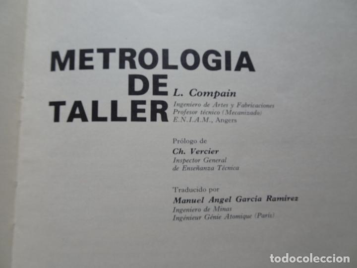 Libros de segunda mano: metrolog&iacute;a de taller ediciones urmo 1974 edici&oacute;n 1&ordf; Compain - Foto 4