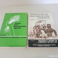 Libros de segunda mano: TÉCNICA DE LA MECANIZACIÓN AGRARIA TOMO I Y TOMO II TRACTORES Y MAQUINA RECOLECCION. Lote 363216830