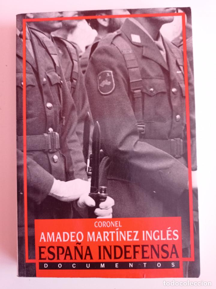 Libros de segunda mano: ESPA&Ntilde;A INDEFENSA. CORONEL AMADEO MART&Iacute;NEZ INGL&Eacute;S. DOCUMENTOS. ED. B. (1990) - Foto 1