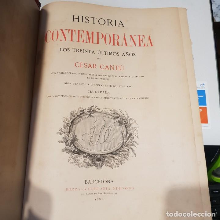 Libros de segunda mano: Libro cesar cantu historia contempor&aacute;nea - Foto 2