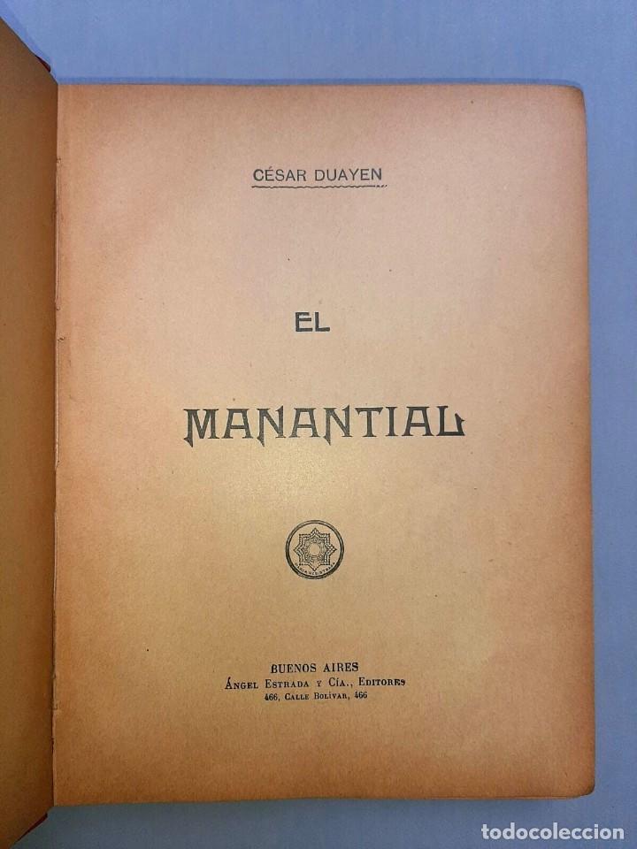 Libros de segunda mano: C&eacute;sar Duayen (Emma de la Barra) - El Manantial - Primera Edicion - 1908 SIGNED - Foto 1