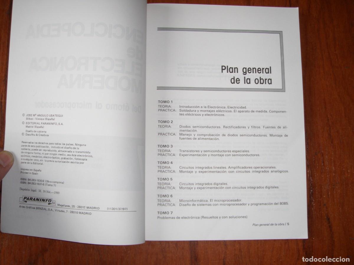 Libros de segunda mano: ENCICLOPEDIA DE ELECTRONICA MODERNA 7 PARANINFO J M ANGULO - Foto 3