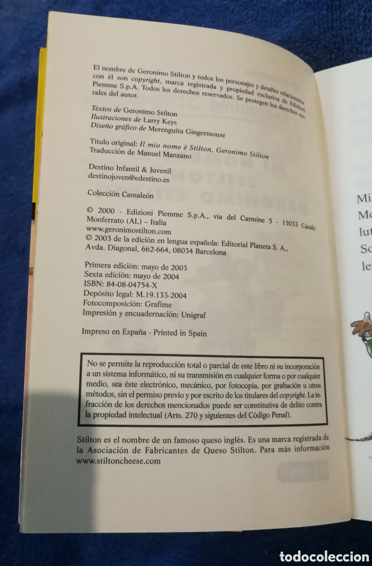 Libros de segunda mano: Ger&oacute;nimo Stilton. Camale&oacute;n. Destino. - Foto 3