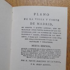 Libros de segunda mano: MADRID. PLANO DE LA VILLA Y CORTE DE MADRID, FACSIMIL DE LA EDICION DE 1800 TIRADA MUY LIMITADA.. Lote 364265716