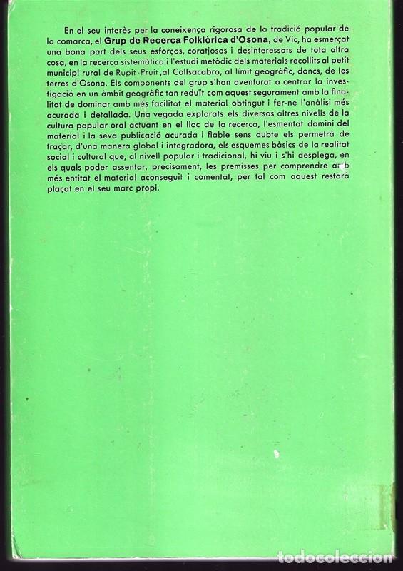 Libros de segunda mano: EL FOLKLORE DE RUPIT - PRUIT I CAN&Ccedil;ONET - Foto 2