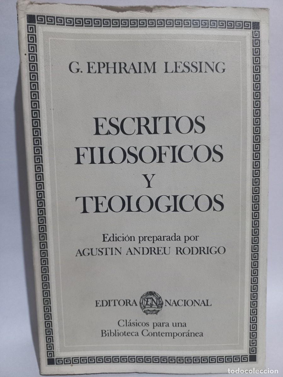 Libros de segunda mano: G. Ephraim Lessing - Escritos Filosoficos y Teologicos - 1982 - Foto 1