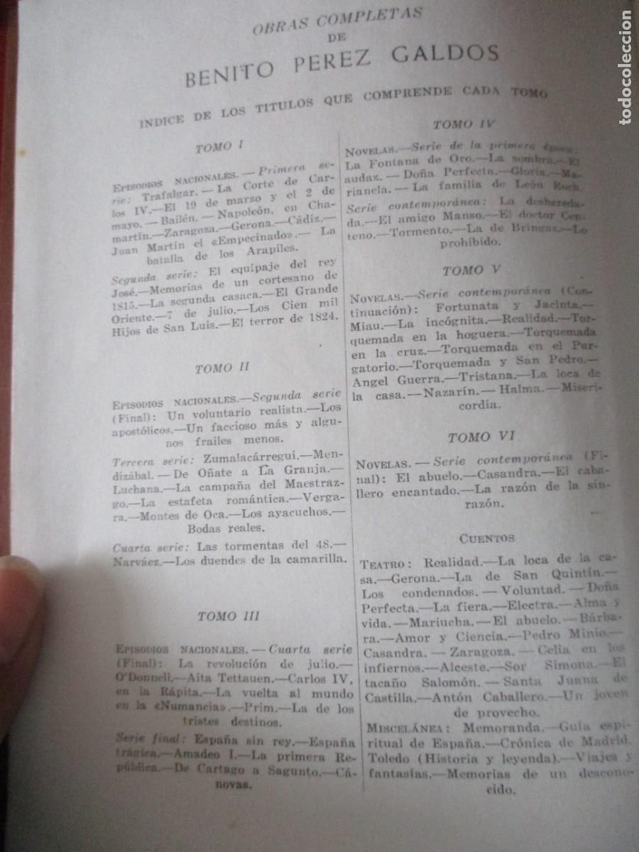 Libros de segunda mano: BENITO P&Eacute;REZ GALDOS Obras completas 6 Tomos W14765 - Foto 3