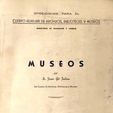 Libros de segunda mano: OPOSICIONES PARA EL CUERPO AUXILIAR… : MUSEOS. (TEMARIO). Lote 365026411