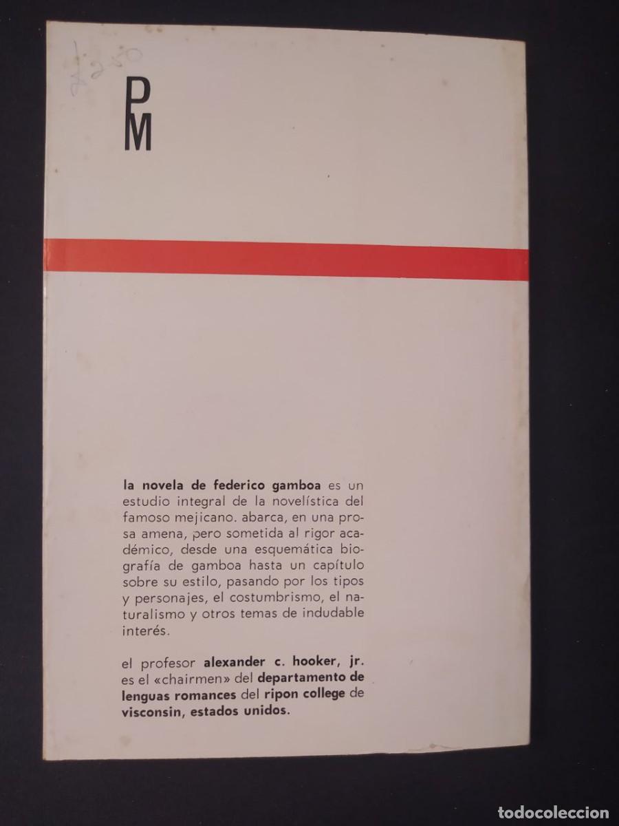 Libros de segunda mano: LA NOVELA DE FEDERICO GAMBOA. ALEXANDER C. HOOKER. 1971. - Foto 5