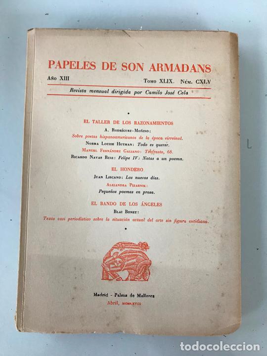 Libros de segunda mano: Papeles de son armadans. N&uacute;mero CXLV - Foto 1