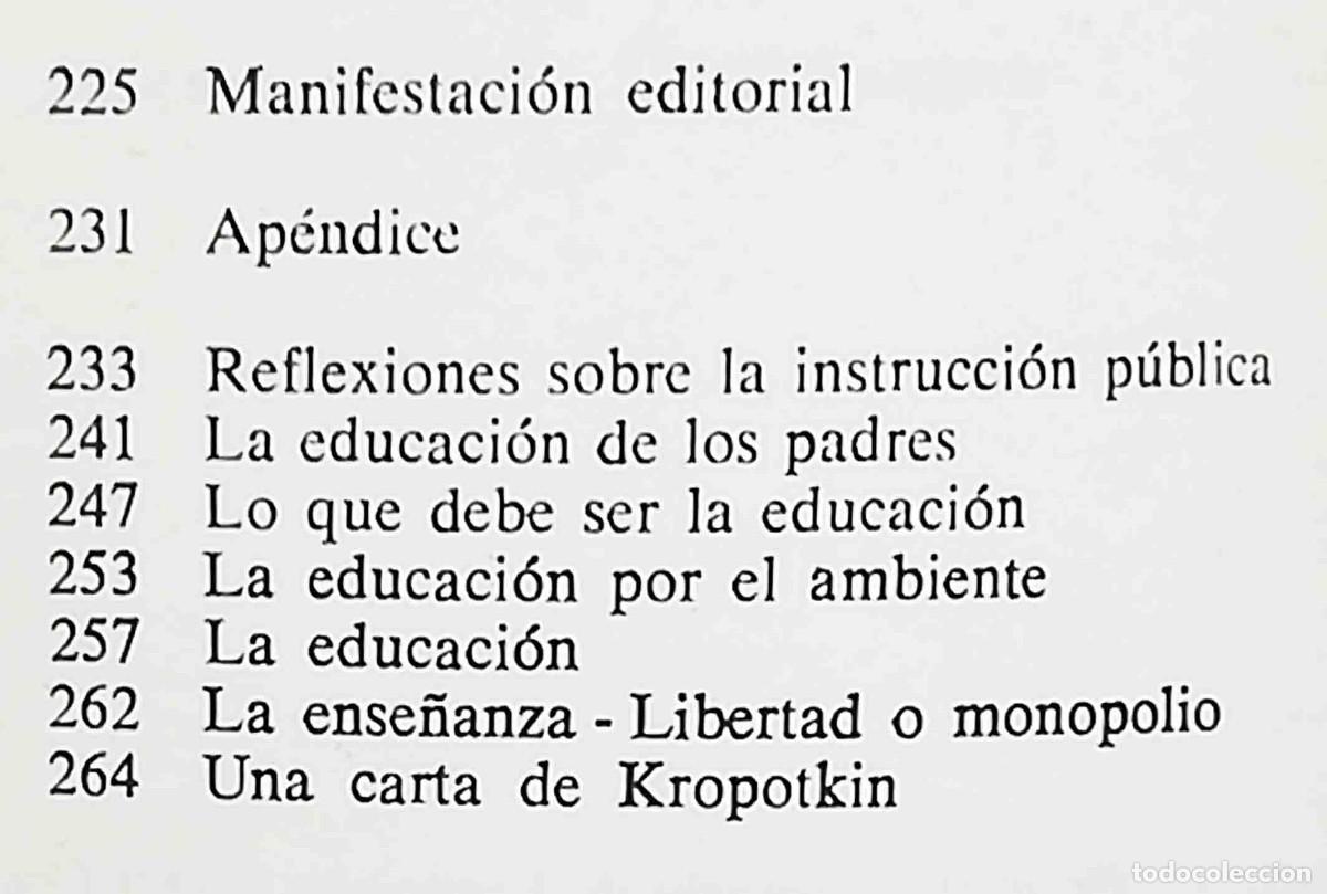 Libros de segunda mano: La escuela moderna (Francisco Ferrer Guardia) Tusquets 1977 - Foto 3