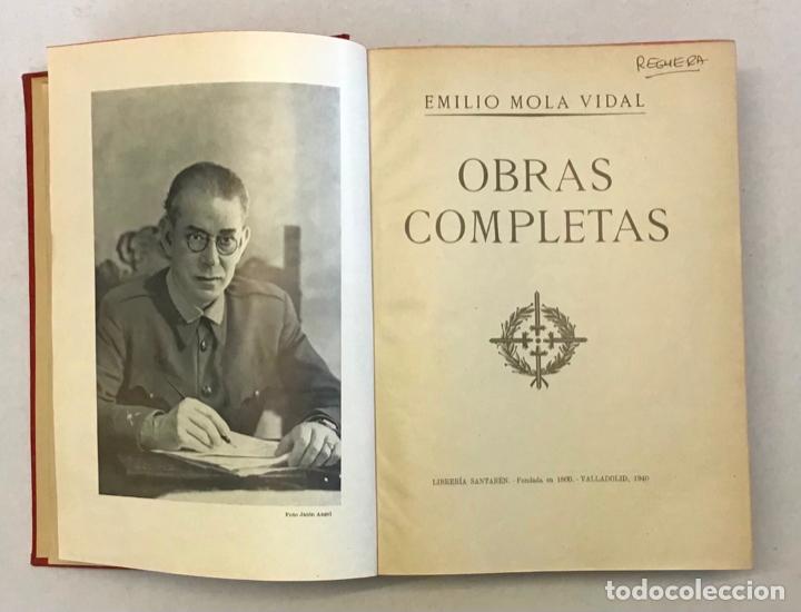 Libros de segunda mano: OBRAS COMPLETAS. - MOLA VIDAL, Emilio. - Foto 3