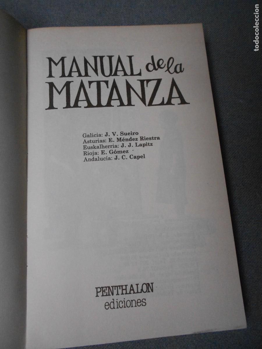 Libros de segunda mano: MANUAL DE LA MATANZA - Foto 2