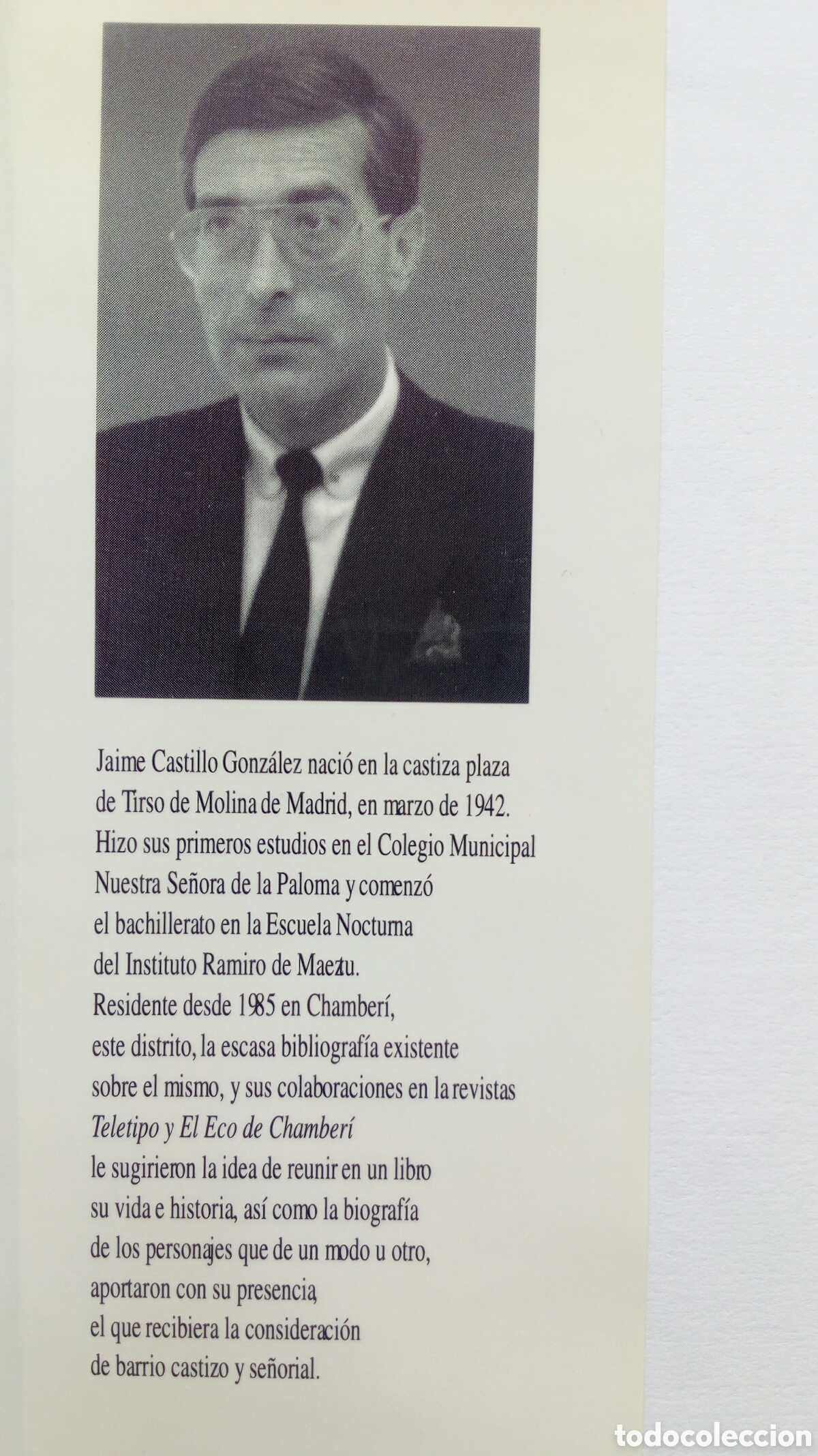 Libros de segunda mano: Calles y Recuerdos de Chamber&iacute;. Jaime Castillo. - Foto 3