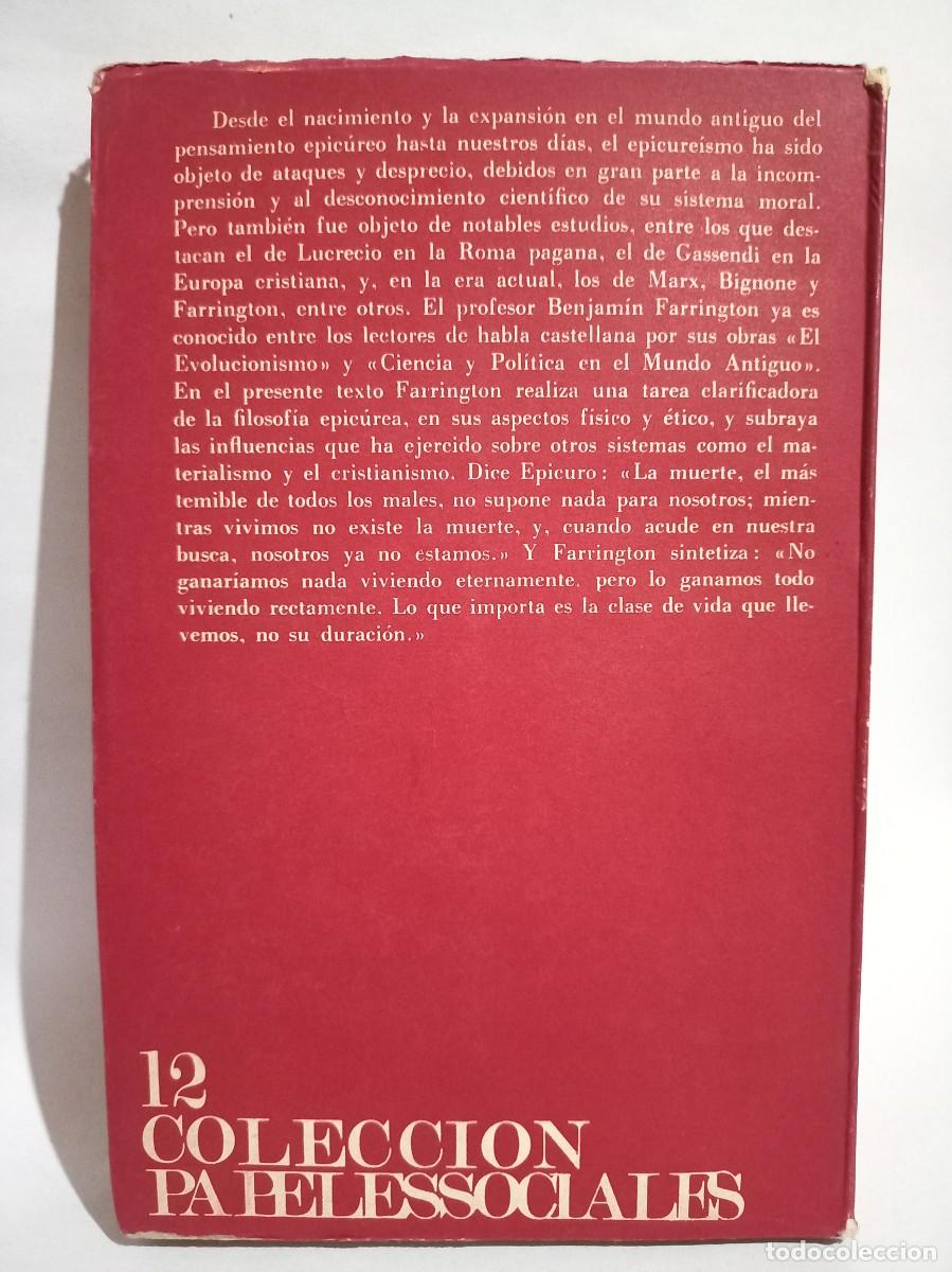 Libros de segunda mano: Benjamin Farrington - La Rebeli&oacute;n de Epicuro - Primera edici&oacute;n - 1968 - Foto 4
