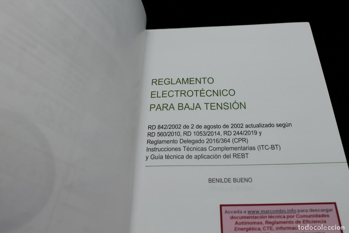 Libros de segunda mano: REGLAMENTO ELECTROT&Eacute;CNICO PARA BAJA TENSI&Oacute;N MARCOMBO 2019 - Foto 2