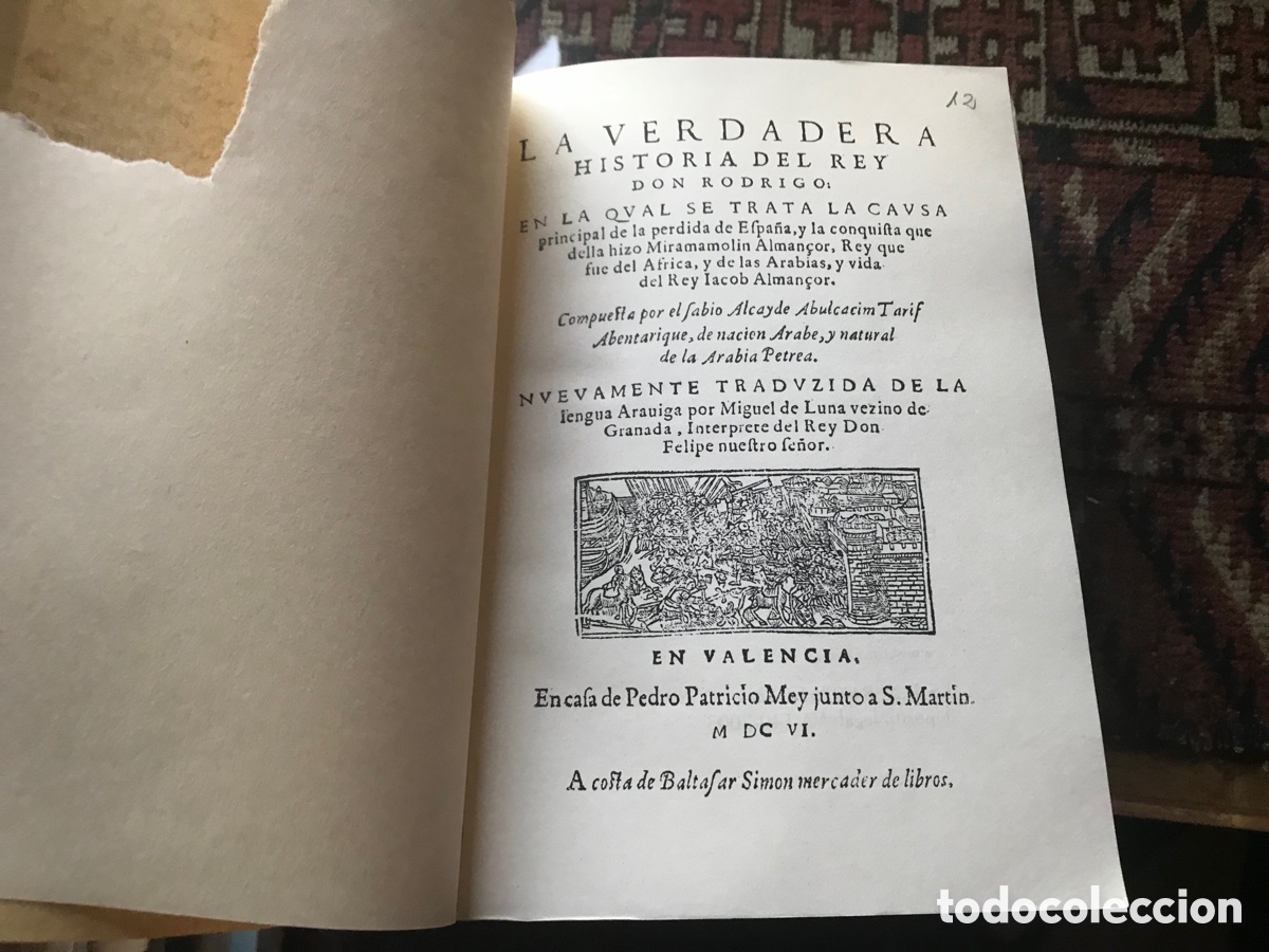 Libros de segunda mano: La verdadera historia del rey don Rodrigo. Facs&iacute;mil 2003. Maxtor. - Foto 5