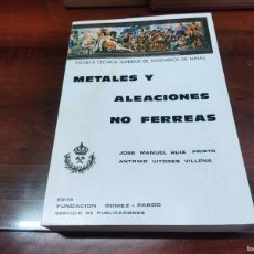 Libros de segunda mano: METALES Y ALEACIONES NO FERREAS JOSE MANUEL RUIZ PRIETO ANTONIO VITORES VILLENA
