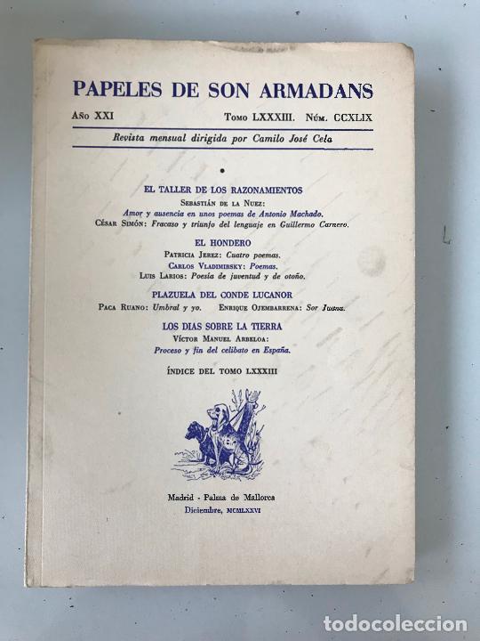 Libros de segunda mano: Papeles de son armadans. N&uacute;mero CCXLIX - Foto 1