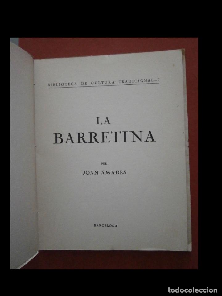 Libros de segunda mano: La barretina. Joan Amades - Foto 5
