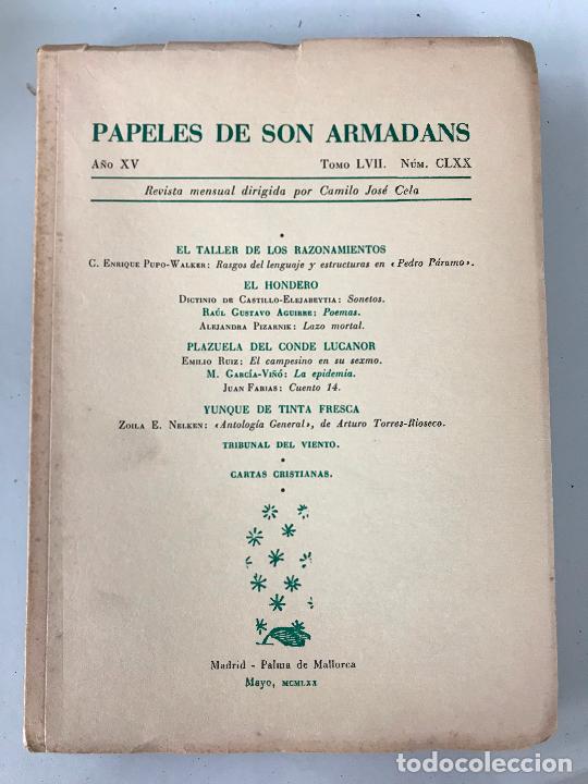Libros de segunda mano: Papeles de son armadans. N&uacute;mero CLXX - Foto 1