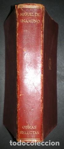 Libros de segunda mano: UNAMUNO, Miguel de: OBRAS SELECTAS. Madrid, Plenitud 1950. - Foto 3