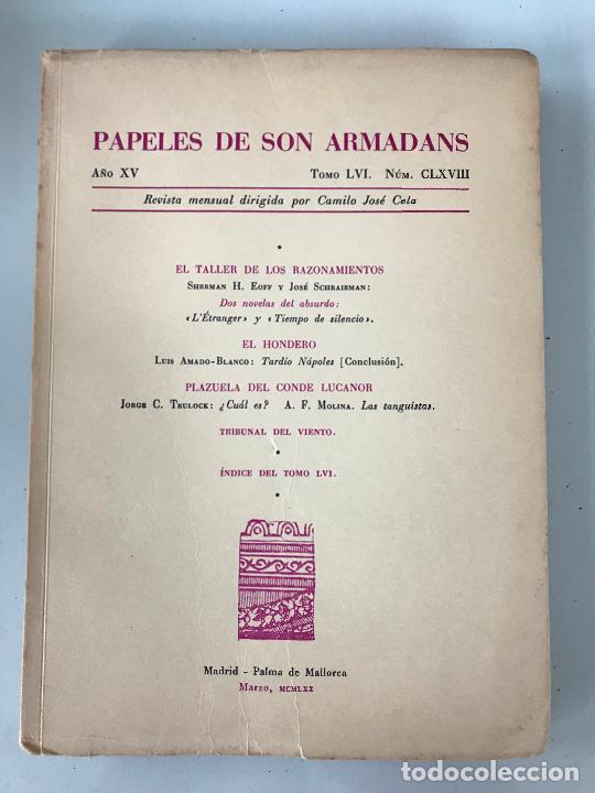 Libros de segunda mano: Papeles de son armadans. N&uacute;mero CLXVIII - Foto 1