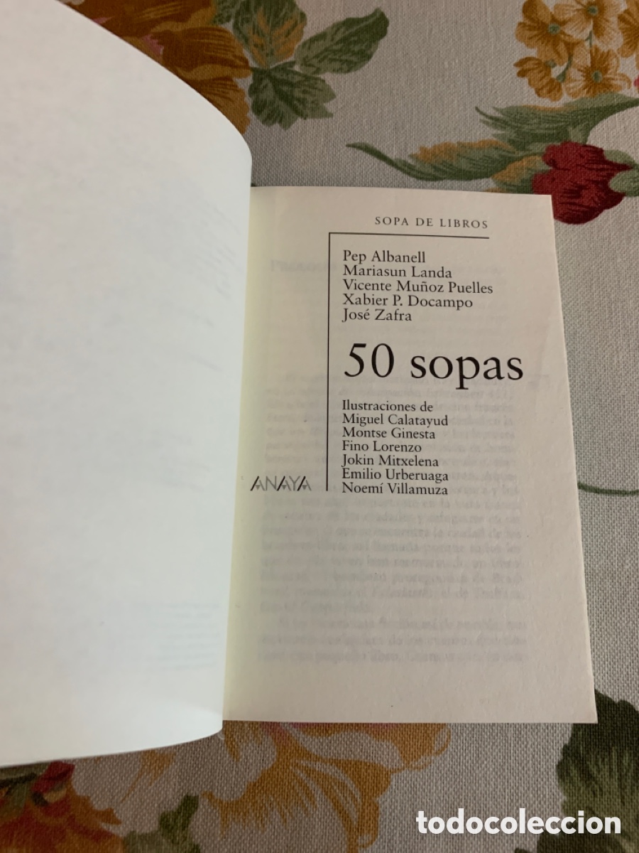 Libros de segunda mano: 50 Sopas. Colecci&oacute;n Sopa de Libros. Primera edici&oacute;n. 2000. - Foto 5