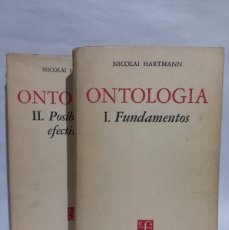 Libros de segunda mano: NICOLAI HARTMANN - ONTOLOGIA TOMO I Y II - PRIMERA EDICIÓN EN ESPAÑOL - 1955/1956. Lote 366827121