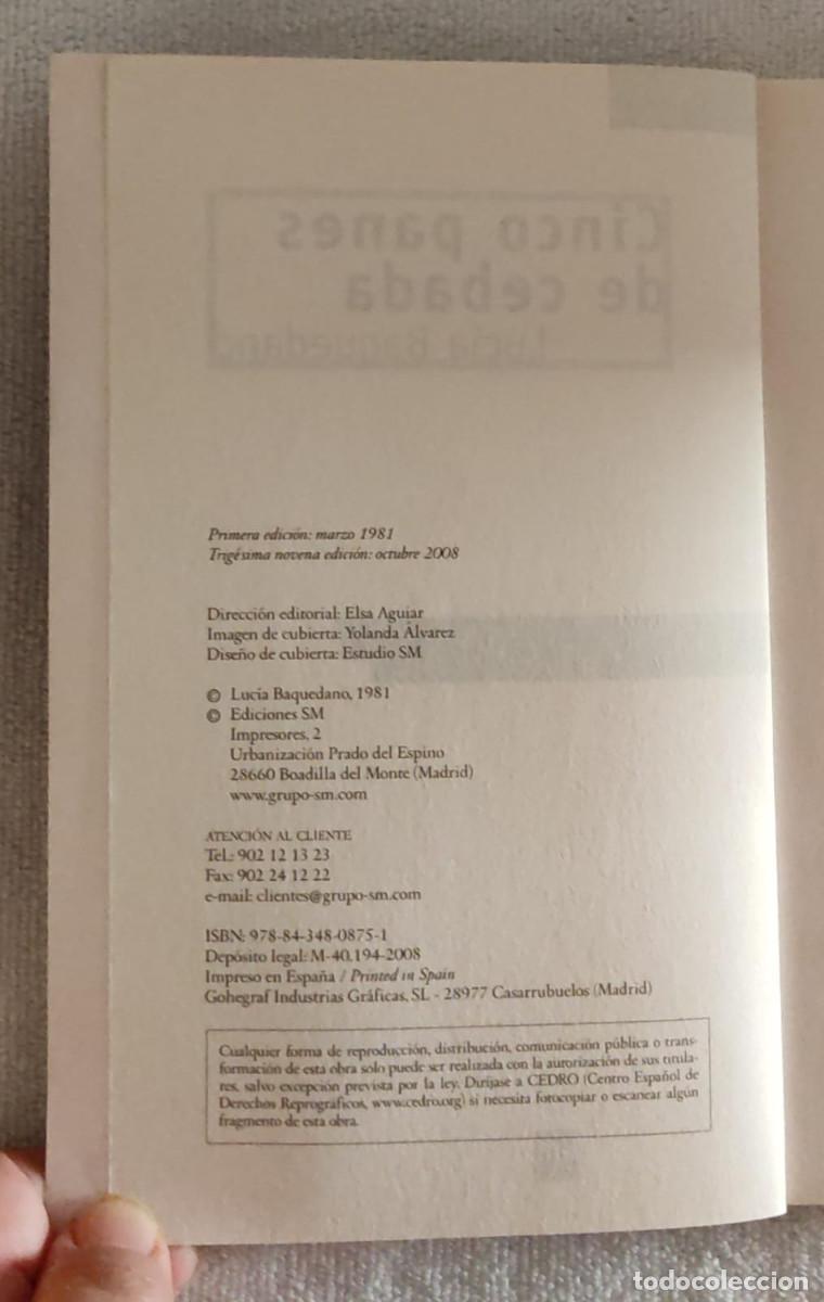 Libros de segunda mano: CINCO PANES DE CEBADA. - Foto 4
