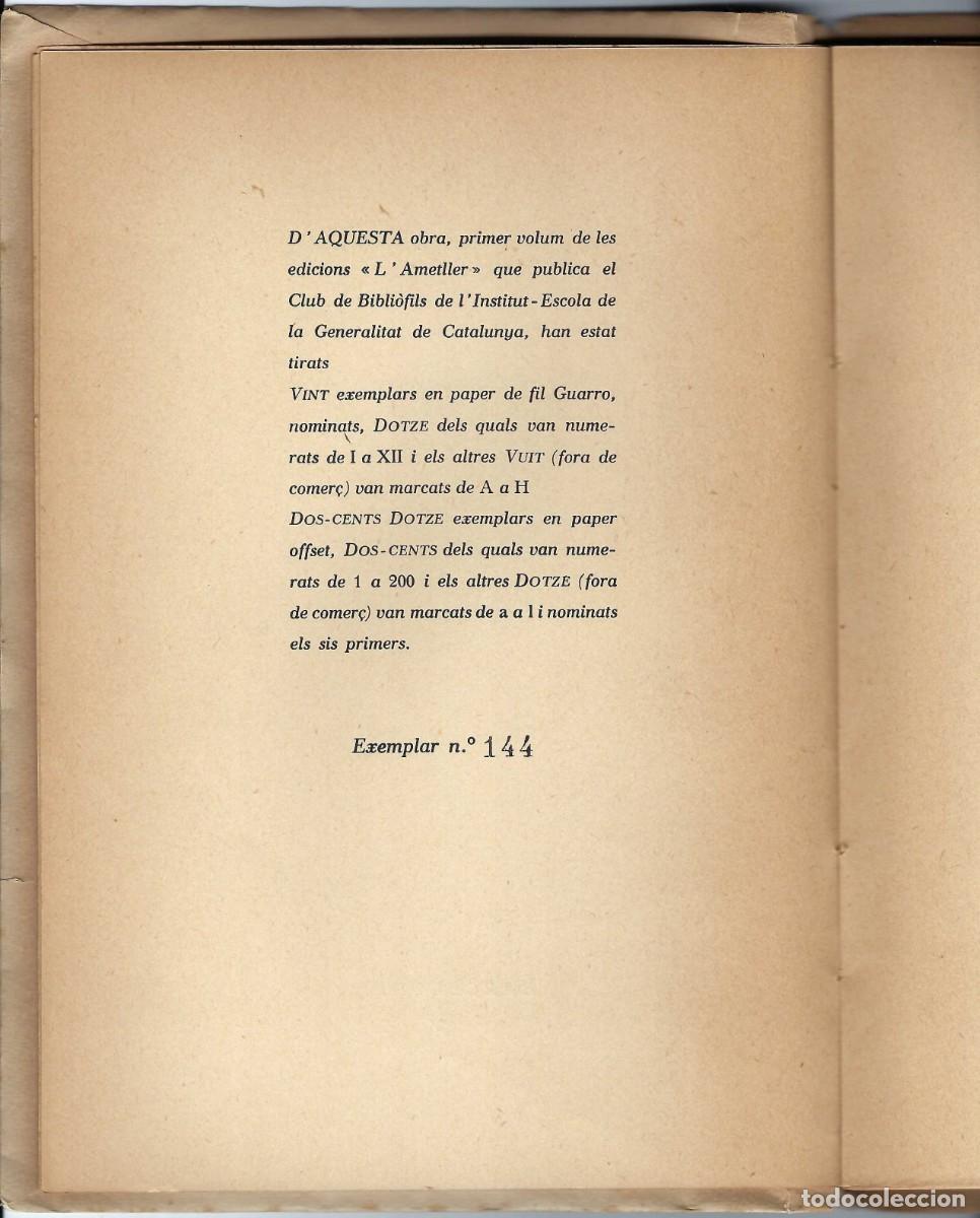 Libros de segunda mano: EL COMTE ARNAU. JOAN MARAGALL. EDICIONS LAMETLLER N&ordm; 1. EJEMPLAR NUMERADO- 1937 - Foto 3