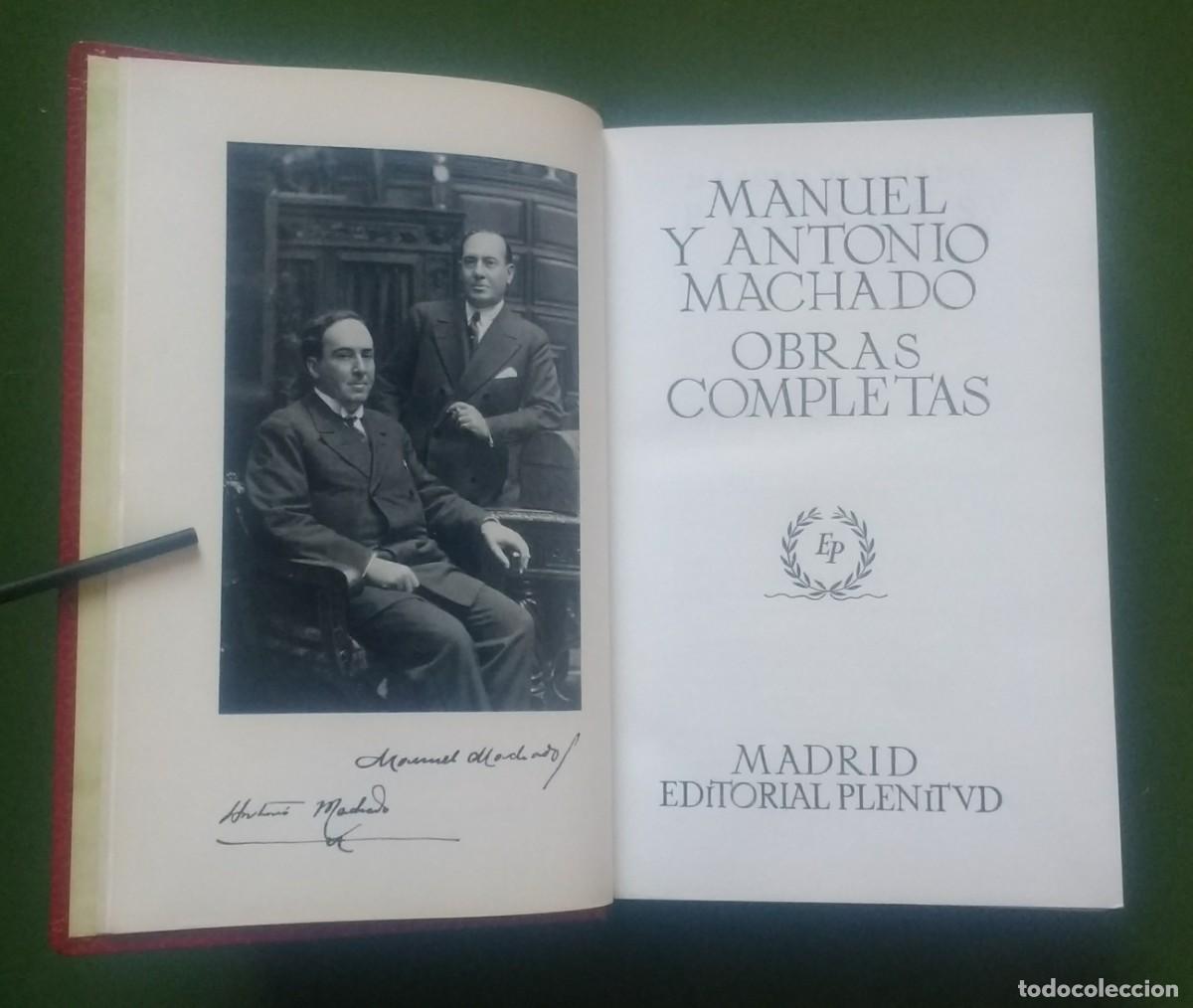 Libros de segunda mano: OBRAS COMPLETAS DE MANUEL Y ANTONIO MACHADO - EDICION LIMITADA Y NUMERADA - 3833 / 6000 - Foto 4