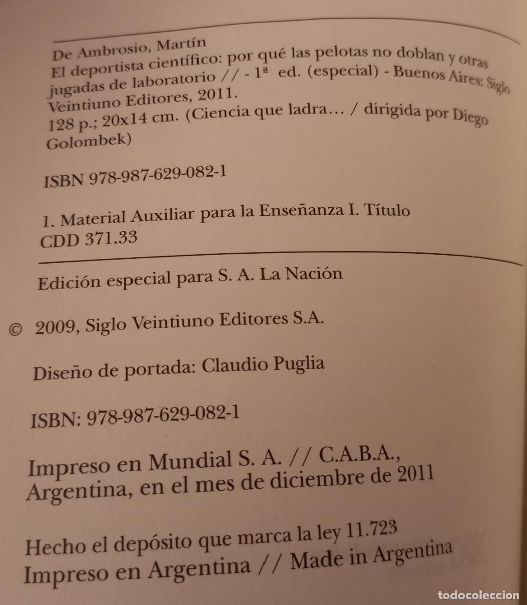 Libros de segunda mano: El deportista cient&iacute;fico &ndash; Mart&iacute;n de Ambrosio - Foto 2