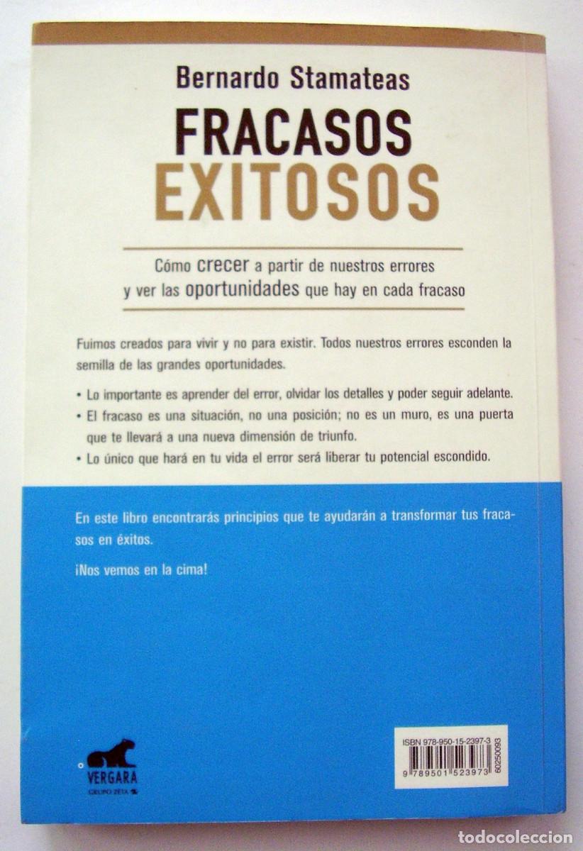Libros de segunda mano: Fracasos Exitosos AUTOR: Bernardo Stamateas - Foto 2