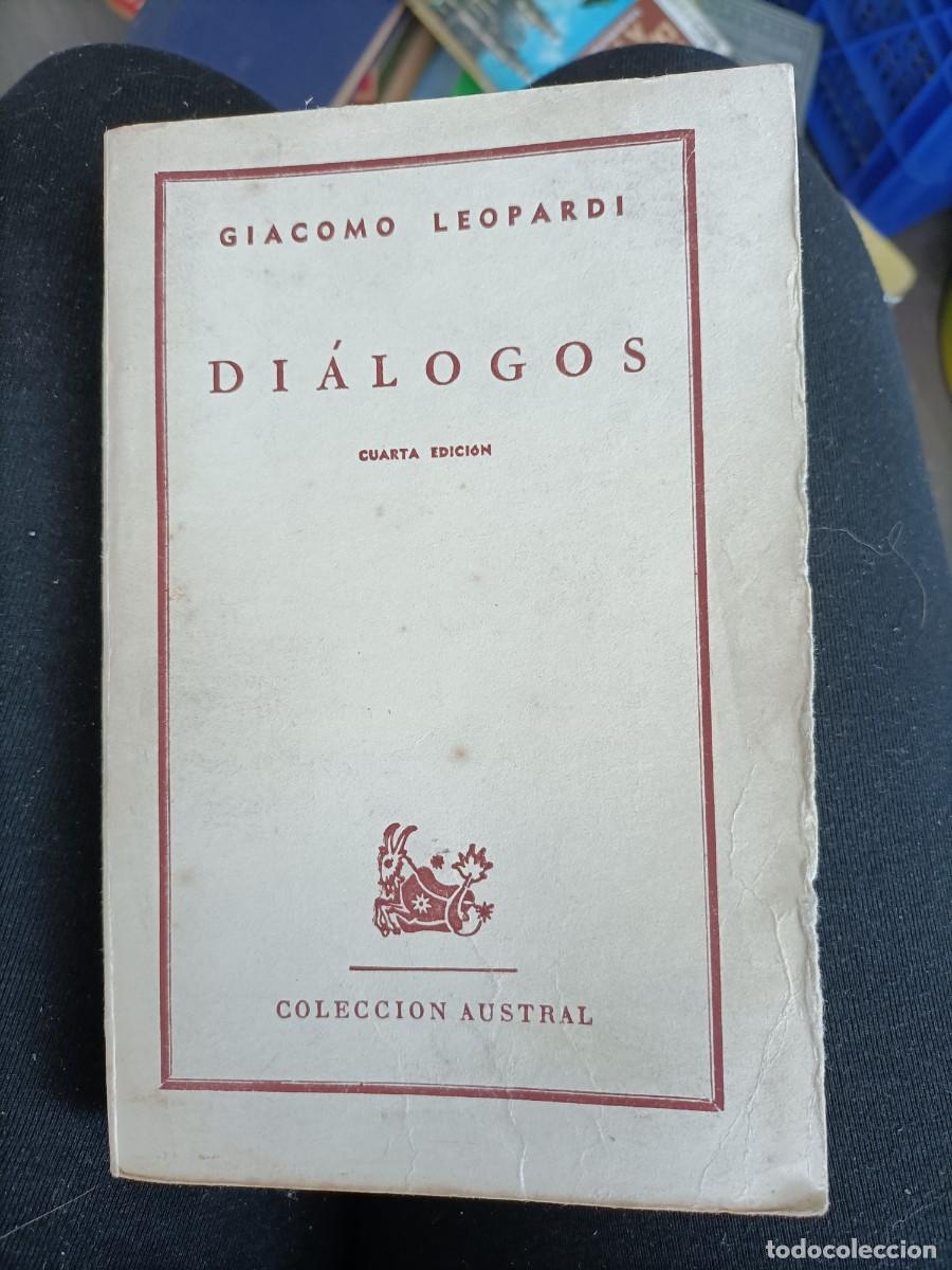 Libros de segunda mano: Di&aacute;logos. Giacomo Leopardi. 1948 - Foto 1