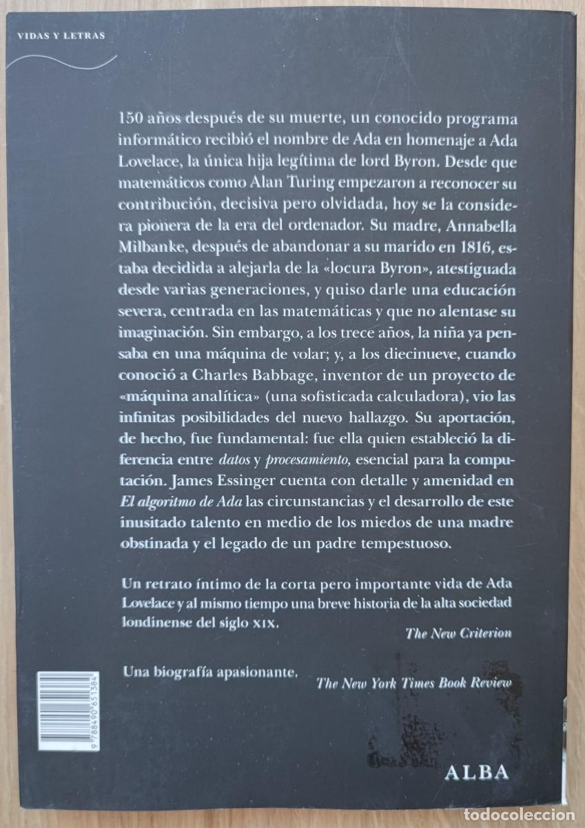 Libros de segunda mano: El Algoritmo de Ada - de James Essiger (Autor) - Foto 2