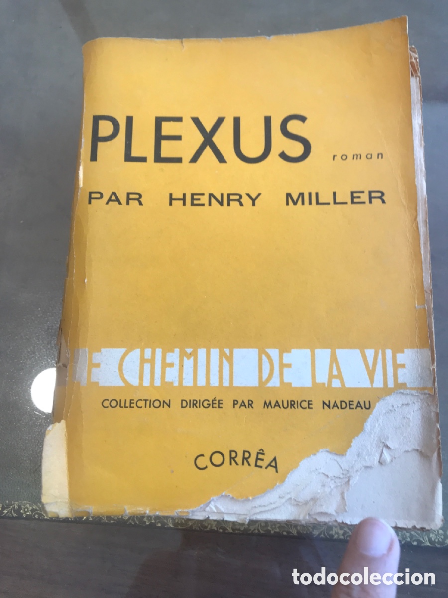 Libros de segunda mano: Plexus. Henry Miller . Buchet. Chastel Ed. 1952. En Franc&eacute;s - Foto 1