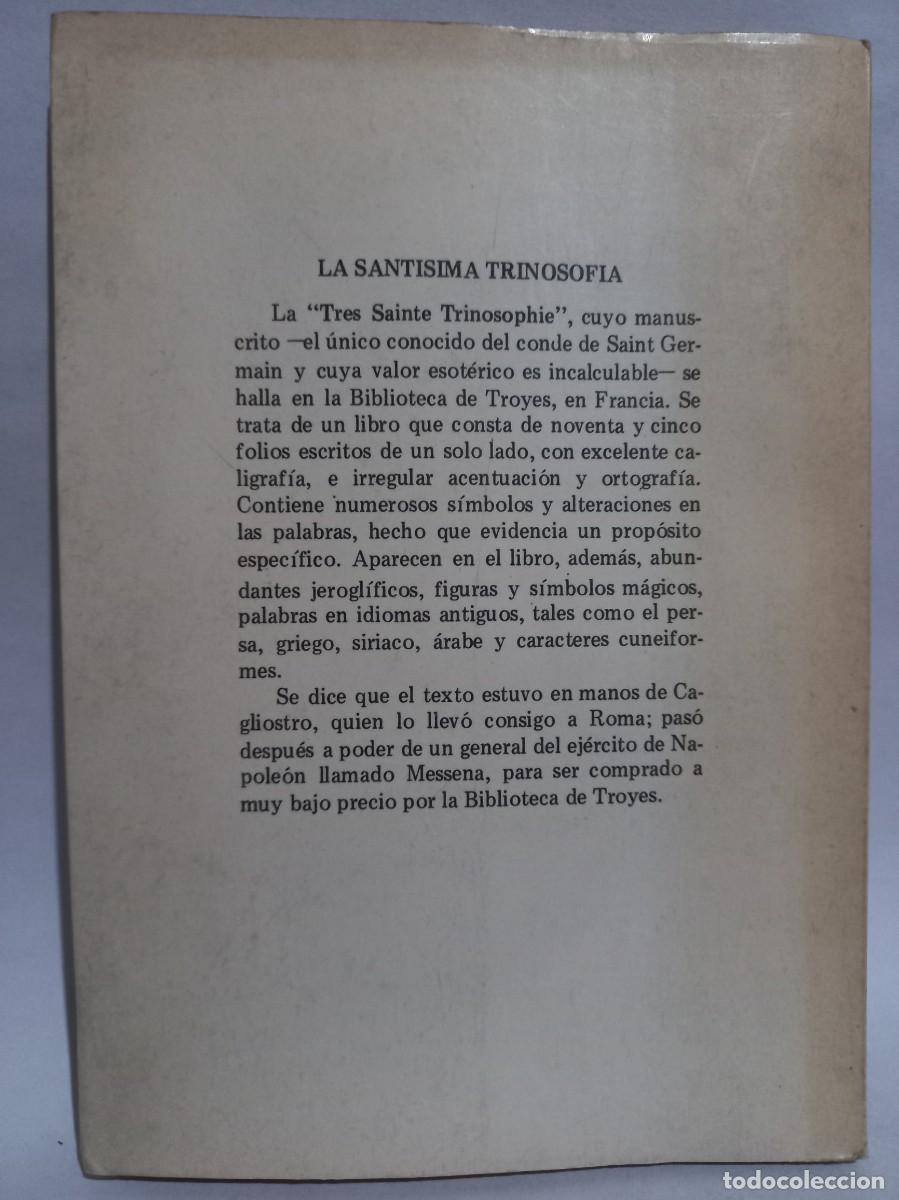 Libros de segunda mano: Conde de Saint Germain - La Sant&iacute;sima Trinosof&iacute;s - 1983 - Foto 5
