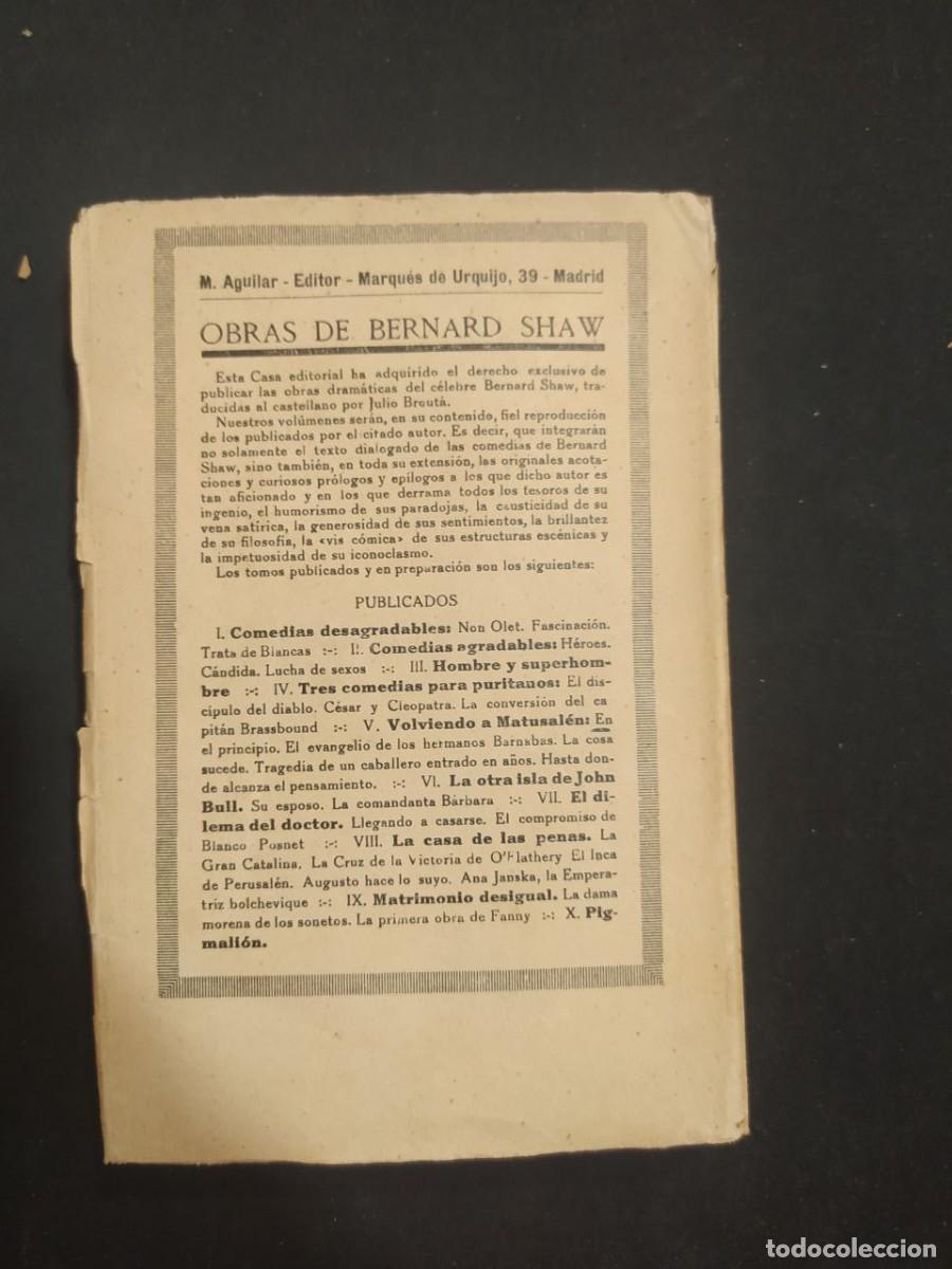 Libros de segunda mano: LA CASA DE LAS PENAS. BERNARD SHAW. ED. MONTE AGUILAR. - Foto 5