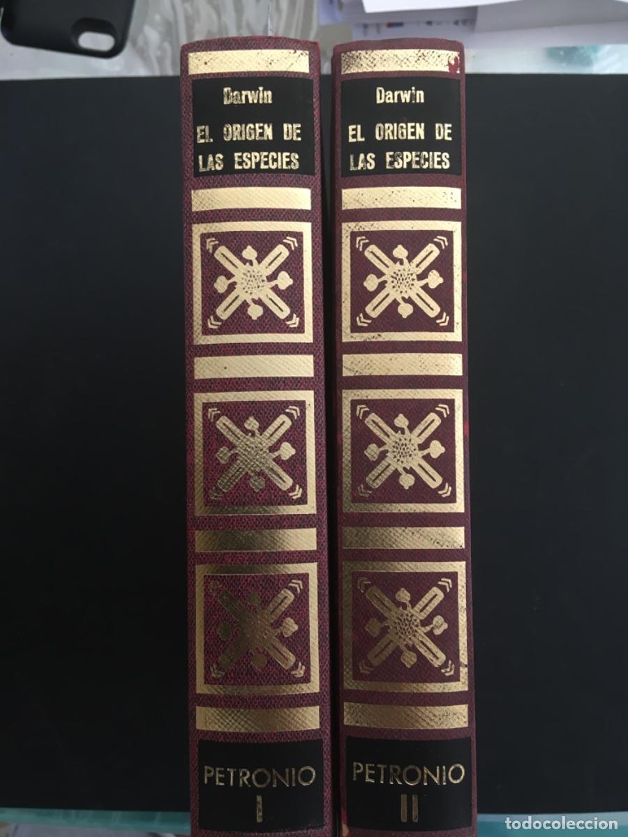 Libros de segunda mano: EL ORIGEN DE LAS ESPECIES, CHARLES DARWIN, PETRONIO 2 TOMOS - Foto 1