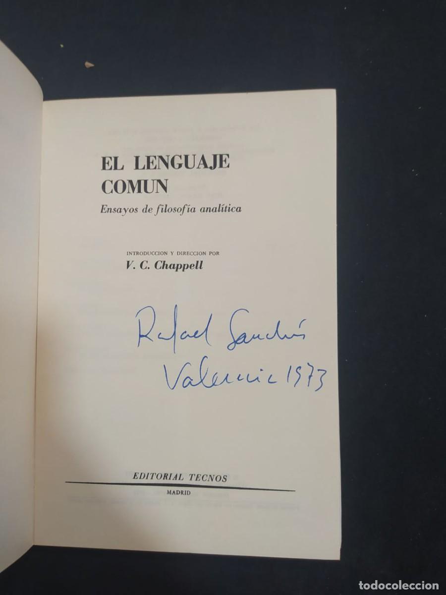 Libros de segunda mano: EL LENGUAJE COMUN. V.C. CHAPPELL. ED. TECNOS. 1971. - Foto 2