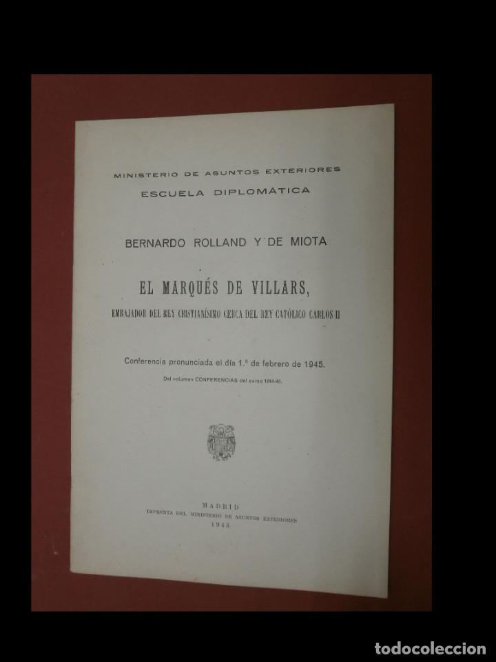 Second hand books: El marqu&eacute;s de Villars, Embajador del Rey cristian&iacute;simo cerca del rey cat&oacute;lico Carlos II. B. Rolland